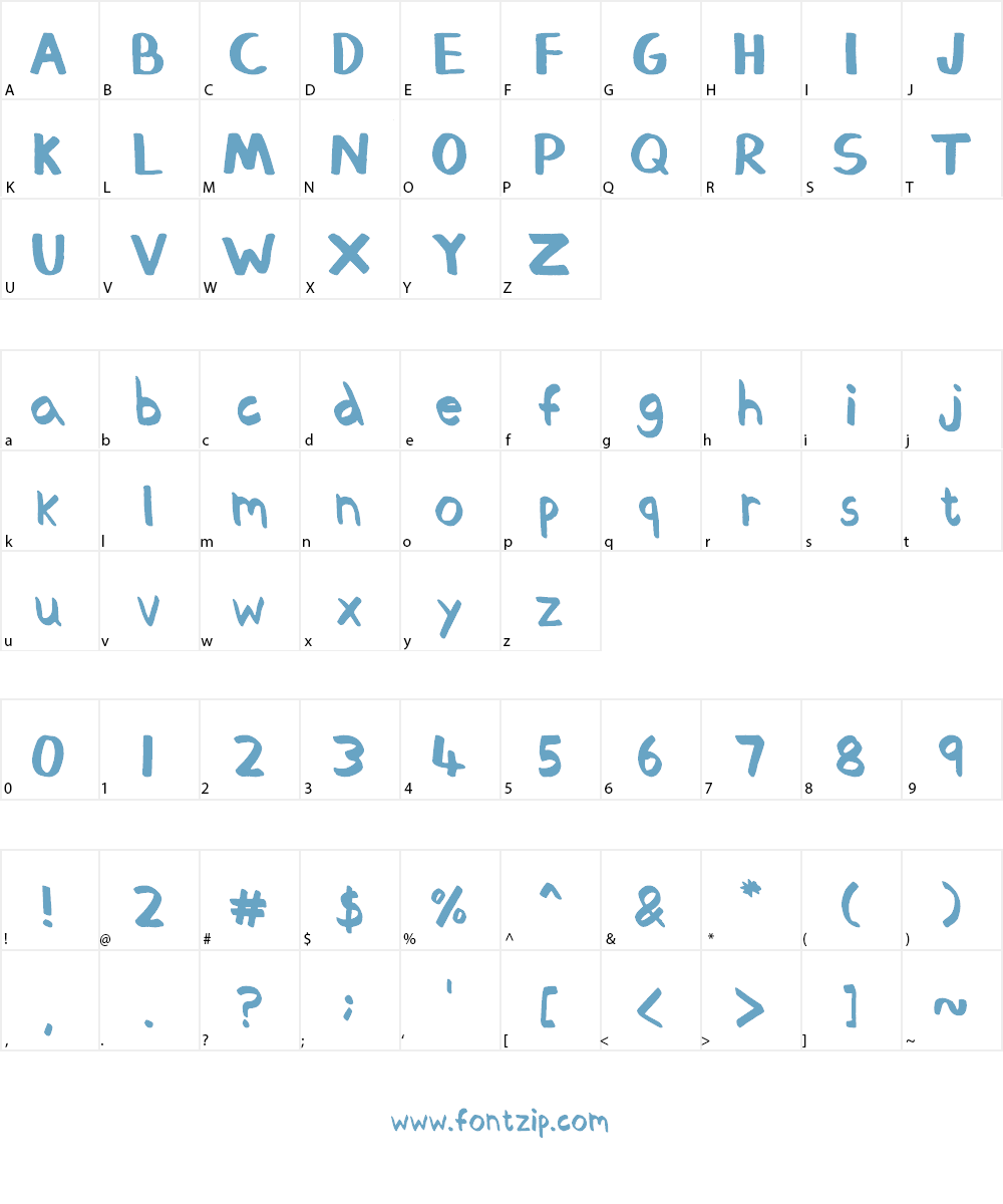 Thickedy Quick Font Character